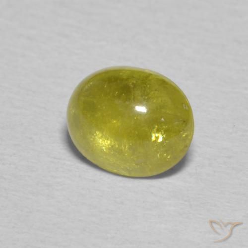 0.91 карата, натуральный Pineapple yellow Сфен, Овал, Прозрачный