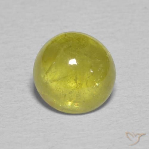 1.41ct Натуральный Pineapple yellow Сфен, Овал, Прозрачный