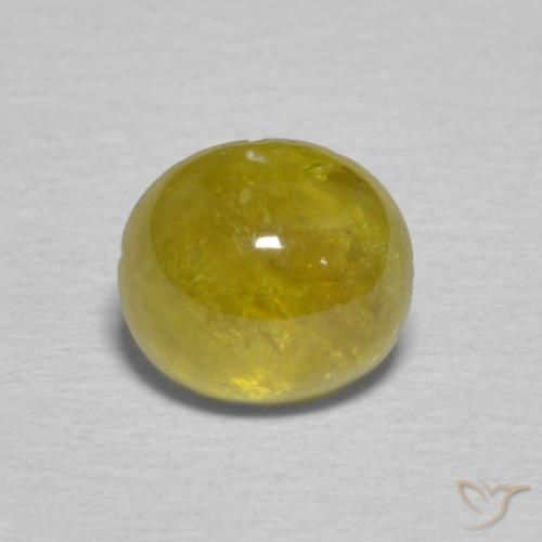 1.34ct Натуральный Pineapple yellow Сфен, Овал, Прозрачный