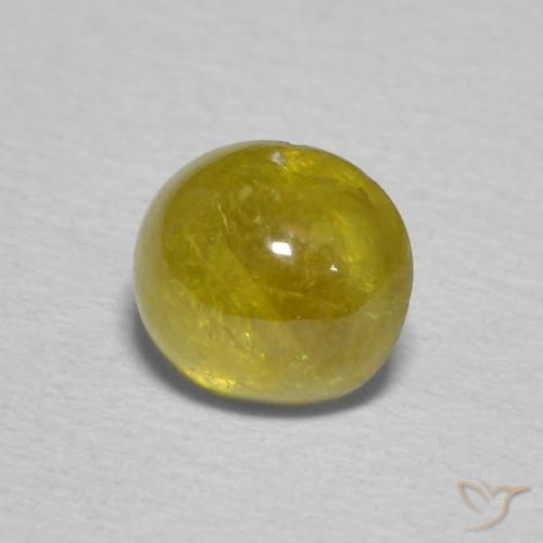1.34 карата, натуральный Pineapple yellow Сфен, Овал, Прозрачный