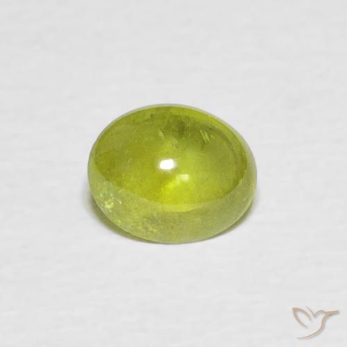 0.91ct Натуральный Желтовато-зеленый Сфен, Овал, Прозрачный