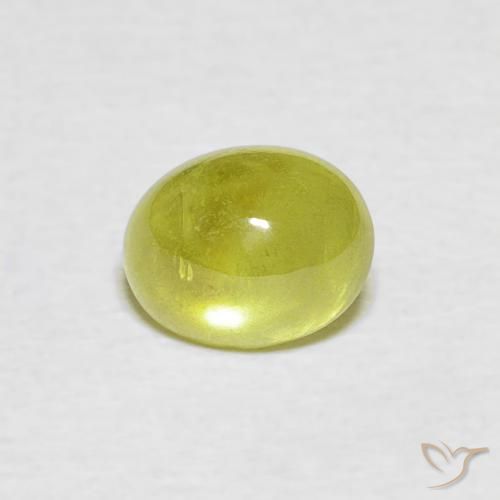 1.21ct Натуральный Теплый землисто-зеленый Сфен, Овал, Прозрачный
