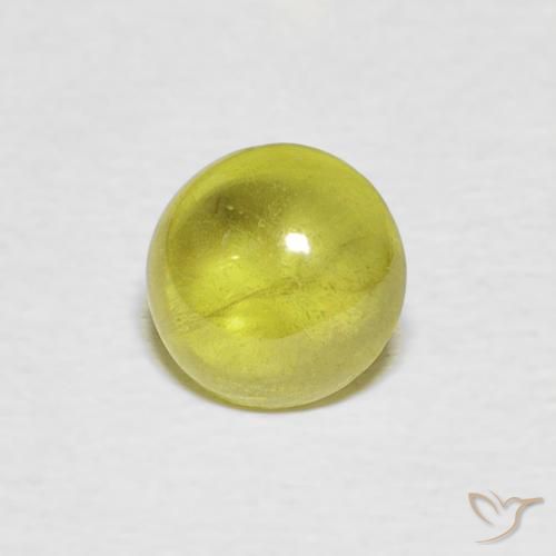 1.15ct Натуральный Теплый лесной зеленый Сфен, Овал, Прозрачный