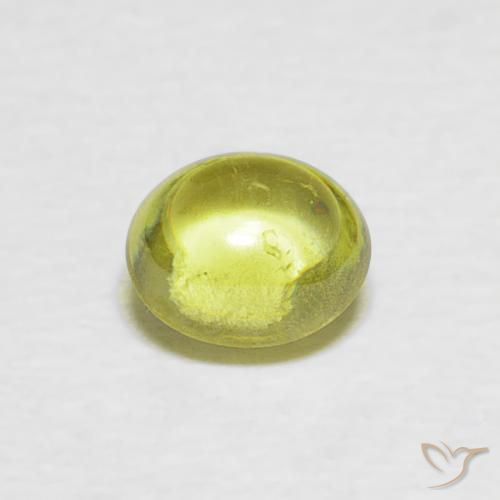 0.69ct Натуральный Теплый лесной зеленый Сфен, Овал, Прозрачный