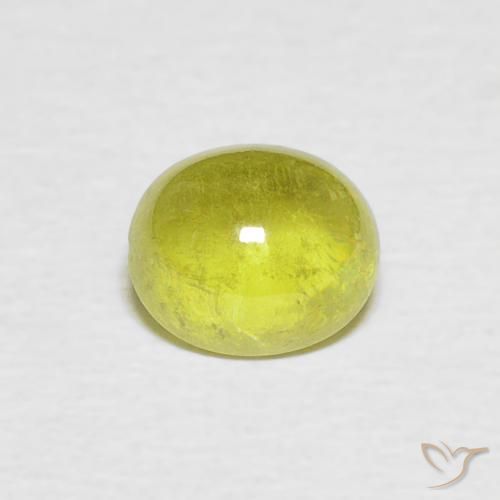 1.08ct Натуральный Средний зеленый Сфен, Овал, Прозрачный