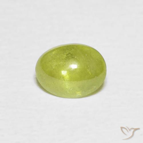 0.83ct Натуральный Средний зеленый Сфен, Овал, Прозрачный