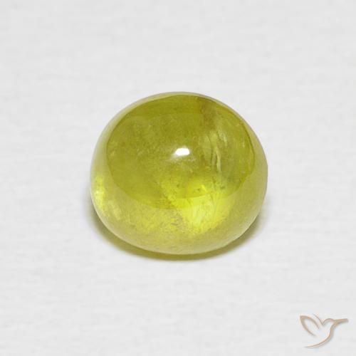 1.47ct Натуральный Желтовато-зеленый Сфен, Овал, Прозрачный