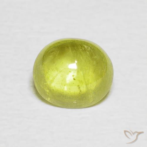 1.18ct Натуральный Светло-лимонно-желтый Сфен, Овал, Прозрачный