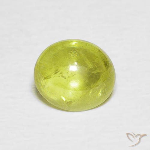 1.38ct Натуральный Светло-зеленовато-желтый Сфен, Овал, Прозрачный