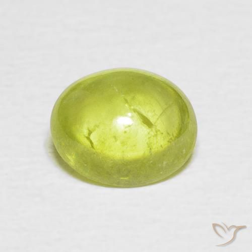 1.57ct Натуральный Светло-лимонно-желтый Сфен, Овал, Прозрачный