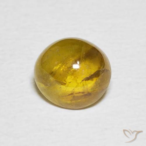 2.03ct Натуральный Зеленовато-золотисто-коричневый Сфен, Овал, Прозрачный