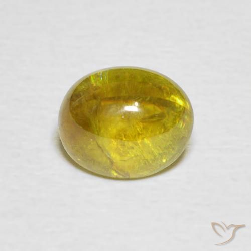 1.78ct Натуральный Средний желтый Сфен, Овал, Прозрачный