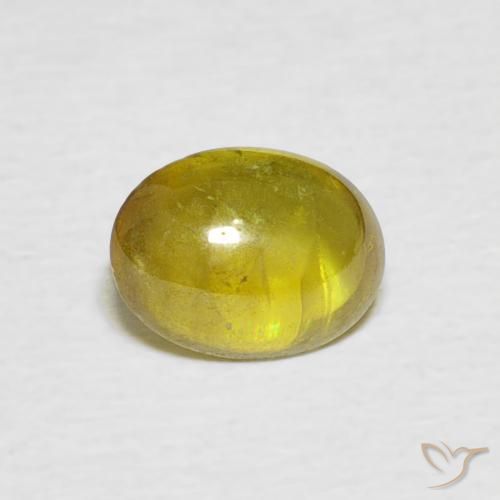 1.11ct Натуральный Средний желтый Сфен, Овал, Прозрачный