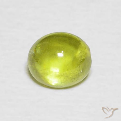 0.91ct Натуральный Теплый землисто-зеленый Сфен, Овал, Прозрачный