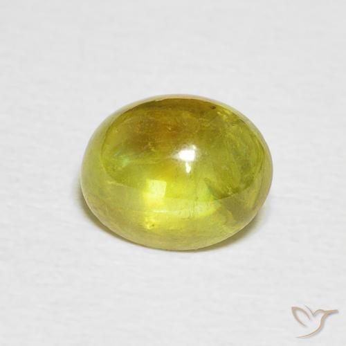 2.19ct Натуральный Средний зеленый Сфен, Овал, Прозрачный