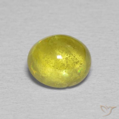 1.53ct Натуральный Желтовато-зеленый Сфен, Овал, Прозрачный