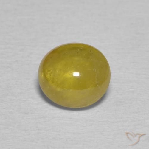 0.99ct Натуральный Осенний желтый Сфен, Овал, Прозрачный