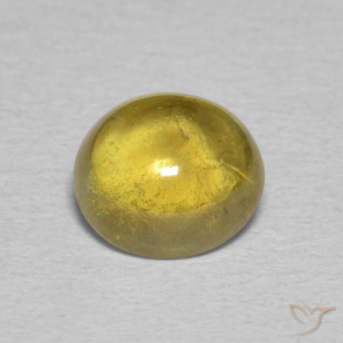 1.82ct Натуральный Дижонский желтый Сфен, Овал, Прозрачный