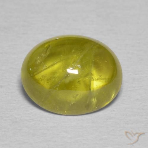 2.33ct Натуральный Желтовато-зеленый Сфен, Овал, Прозрачный