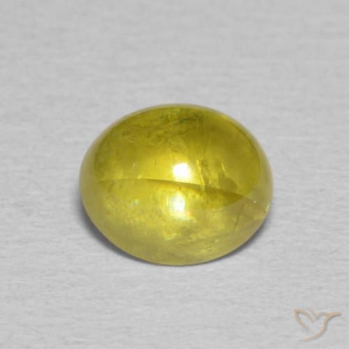 1.63ct Натуральный Средний желтый Сфен, Овал, Прозрачный