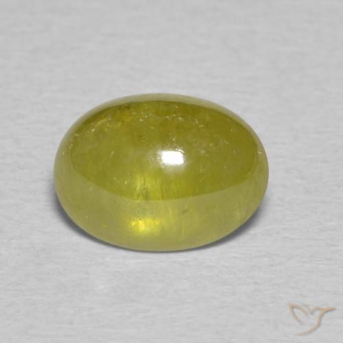 1.81ct Натуральный Теплый землисто-зеленый Сфен, Овал, Прозрачный
