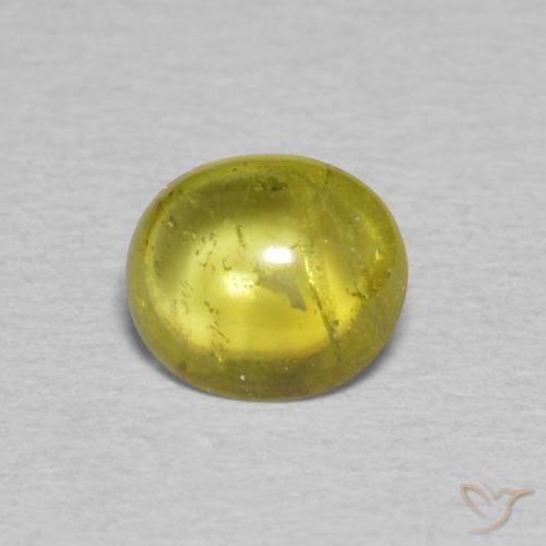 1.12ct Натуральный Лимонно-желтый Сфен, Овал, Прозрачный