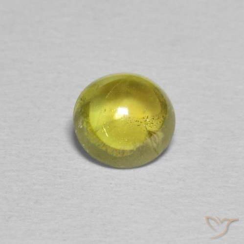 0.94ct Натуральный Средний желтый Сфен, Овал, Прозрачный