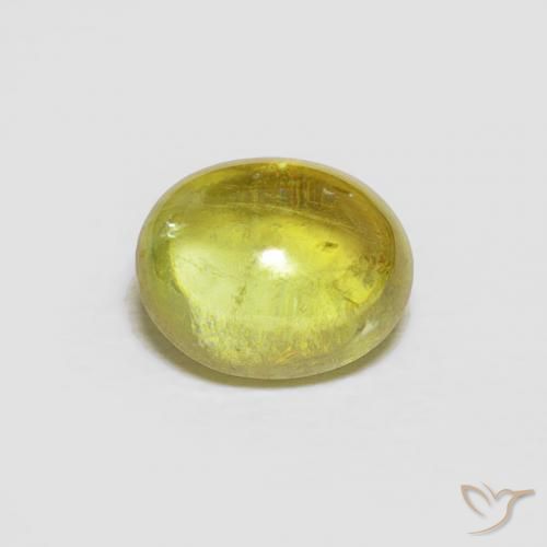 1.58ct Натуральный Зеленовато-желтый Сфен, Овал, Прозрачный