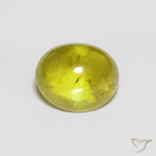 1.52ct Натуральный Средний желтый Сфен, Овал, Прозрачный