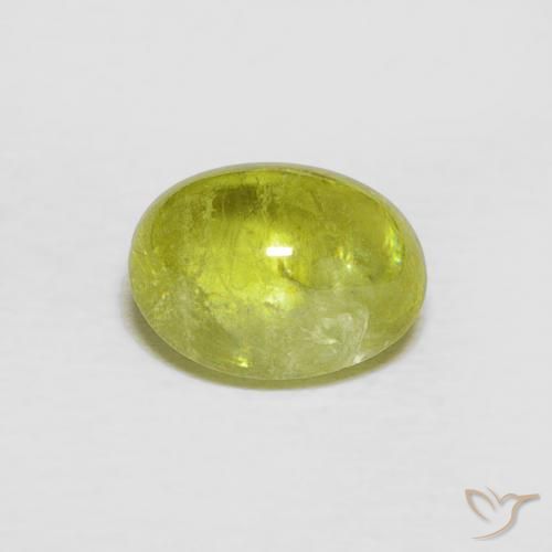 1.59ct Натуральный Теплый землисто-зеленый Сфен, Овал, Прозрачный