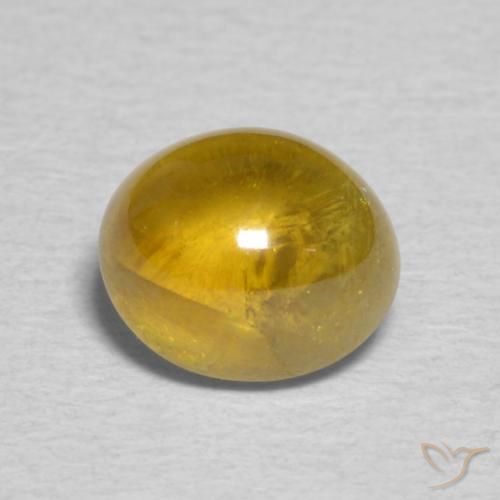 1.74ct Натуральный Золотой Сфен, Овал, Прозрачный