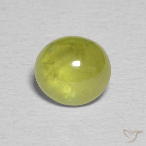 1.27ct Натуральный Желтовато-зеленый Сфен, Овал, Прозрачный