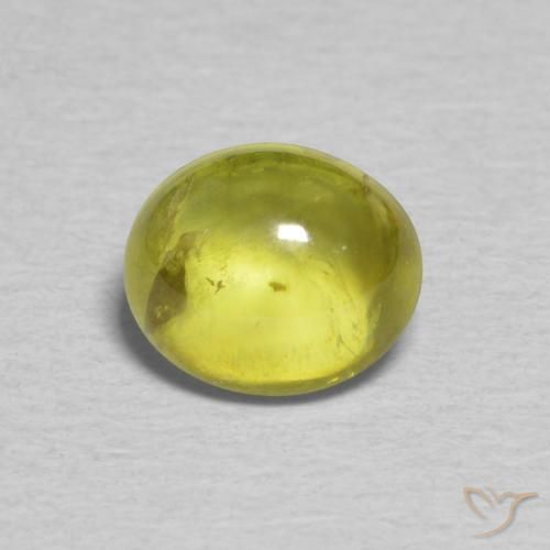 1.17ct Натуральный Желтовато-зеленый Сфен, Овал, Прозрачный