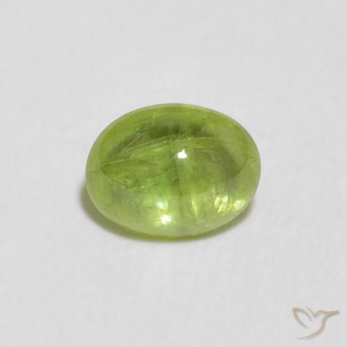 0.85ct Натуральный Светло-зеленый Сфен, Овал, Прозрачный
