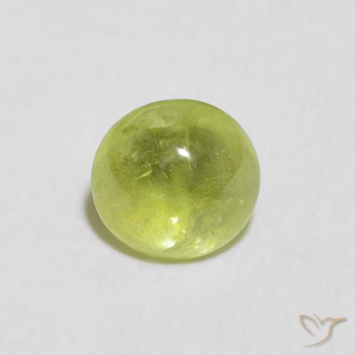 0.85ct Натуральный Ярко-зеленый Сфен, Овал, Прозрачный
