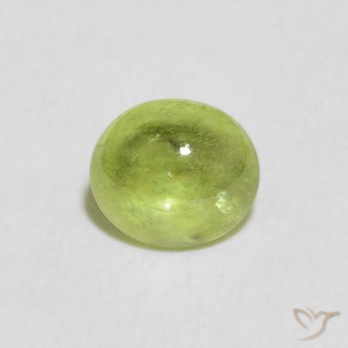 0.80ct Натуральный Желтовато-зеленый Сфен, Овал, Прозрачный