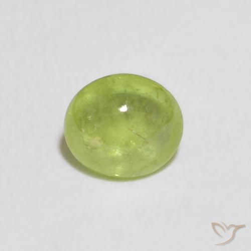 0.78ct Натуральный Средний зеленый Сфен, Овал, Прозрачный