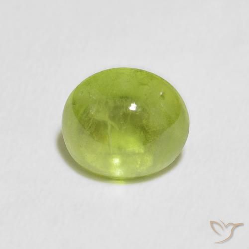1.86ct Натуральный Ярко-зеленый Сфен, Овал, Прозрачный