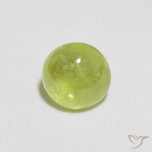 0.48ct Натуральный Ярко-зеленый Сфен, Овал, Прозрачный