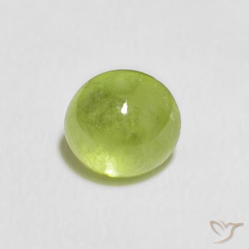 0.52ct Натуральный Ярко-зеленый Сфен, Овал, Прозрачный