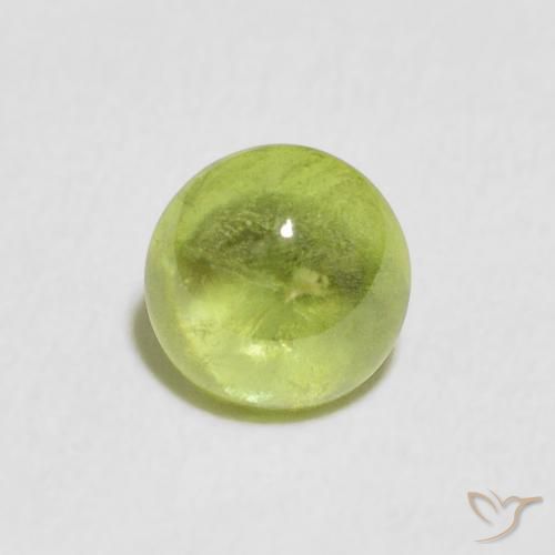1.63ct Натуральный Живой желтовато-зеленый Сфен, Овал, Прозрачный