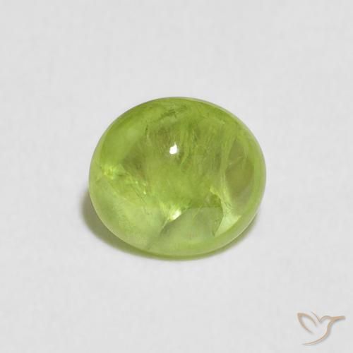 1.75ct Натуральный Ярко-зеленый Сфен, Овал, Прозрачный