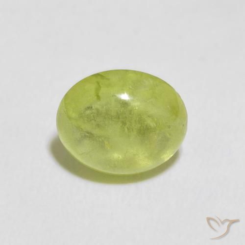 1.09ct Натуральный Желтовато-зеленый Сфен, Овал, Прозрачный
