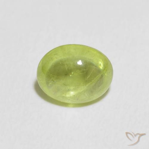1.94ct Натуральный Средний зеленый Сфен, Овал, Прозрачный