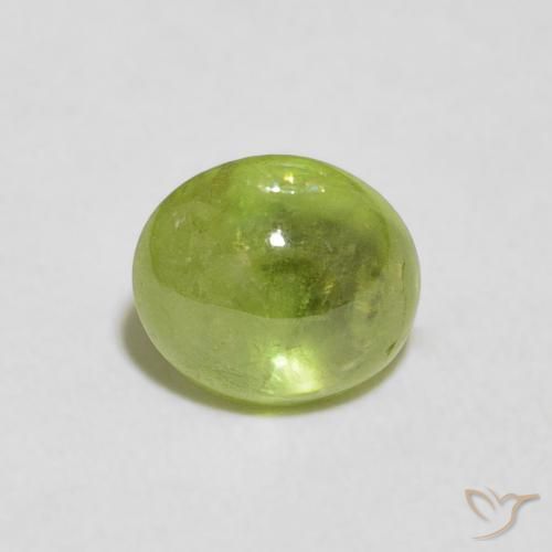 1.55ct Натуральный Средний зеленый Сфен, Овал, Прозрачный