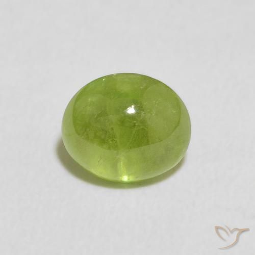 1.32ct Натуральный Средний зеленый Сфен, Овал, Прозрачный