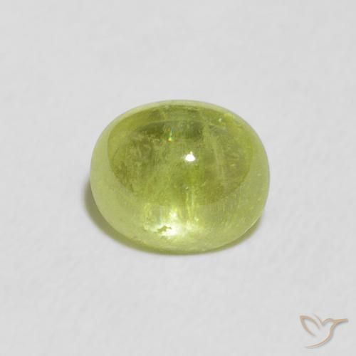 1.39ct Натуральный Желтовато-зеленый Сфен, Овал, Прозрачный