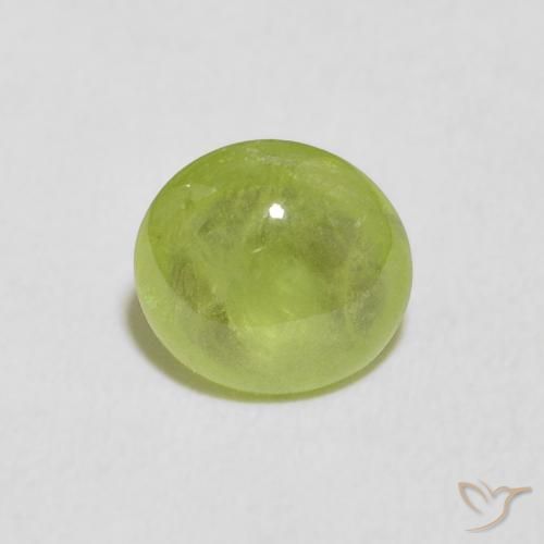 1.26ct Натуральный Ярко-зеленый Сфен, Овал, Прозрачный
