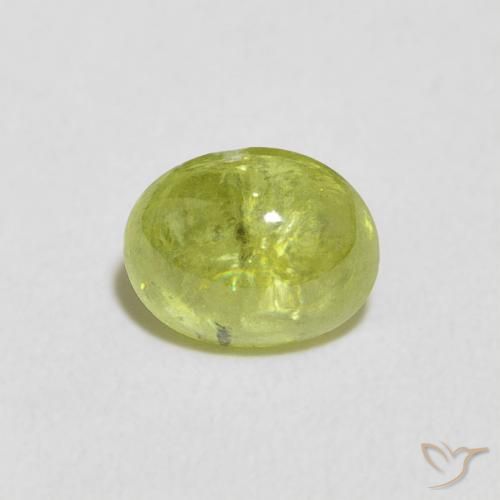1.06ct Натуральный Светло-землисто-зеленый Сфен, Овал, Прозрачный