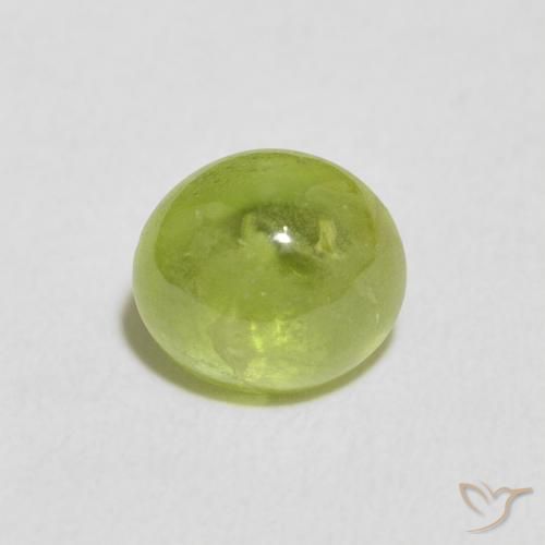 1.72ct Натуральный Желтовато-зеленый Сфен, Овал, Прозрачный